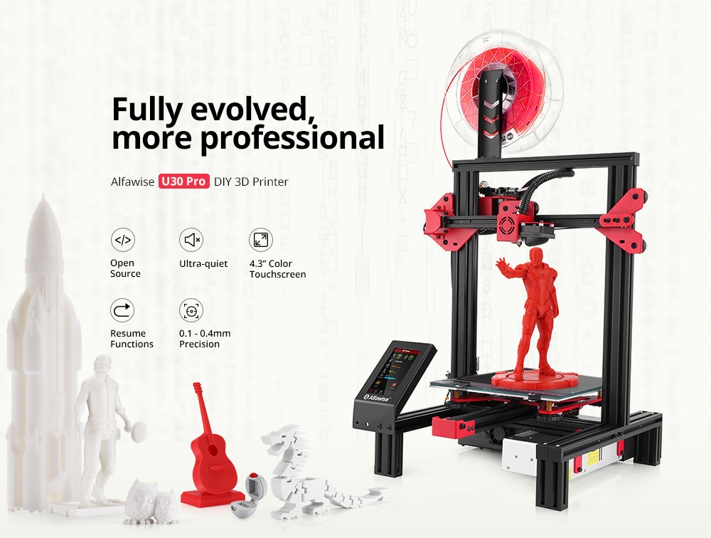 Alfawise U30 PRO, mise à jour de la meilleure imprimante 3D pour débuter du moment Planète