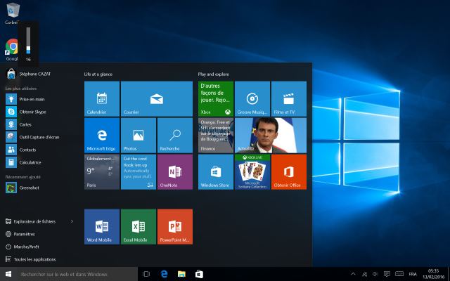 Windows 10 comme sur un gros PC