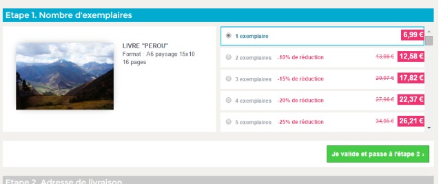 Ne reste qu'à choisir le mode de port sur le site