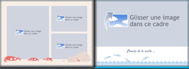 Il ne reste qu'à glisser vos photos sur le thème