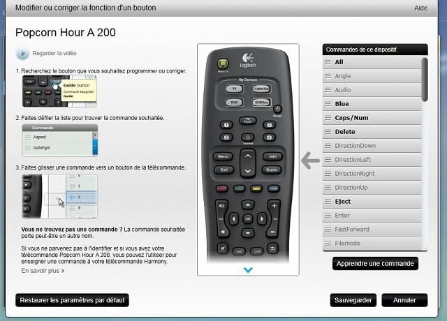 Harmony 300i, correction bouton 2