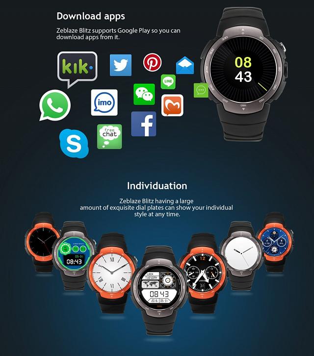Montre dmartwatch Zeblaze Blitz