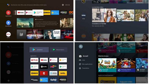 Les écrans Android TV version 8 OREO