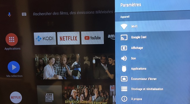 Le nouveau menu de réglage