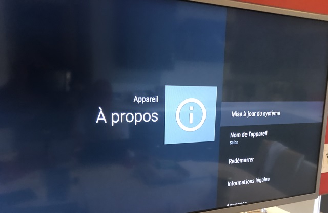 La mise à jour se demande via le menu A propos