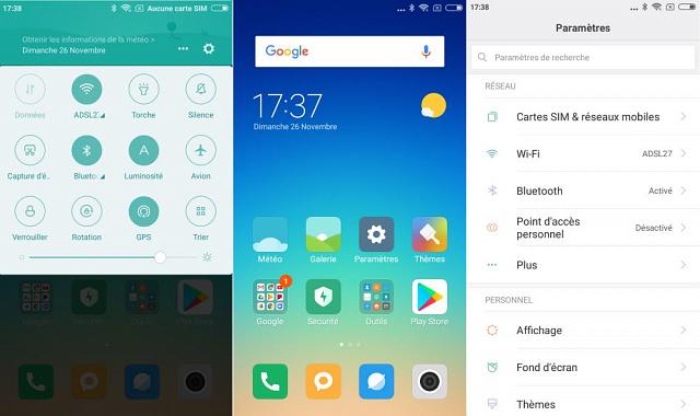 L'interface MIUI 8.5