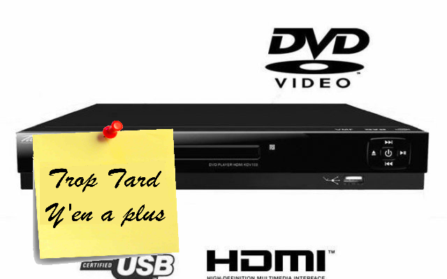 Lecteur DVD HDMI USB TAKARA KDV98 9€99 !