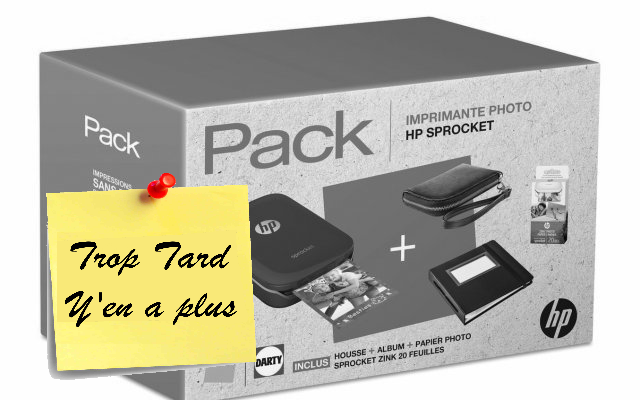 Imprimante Smartphone HP SPROCKET pack avec 20 (...)