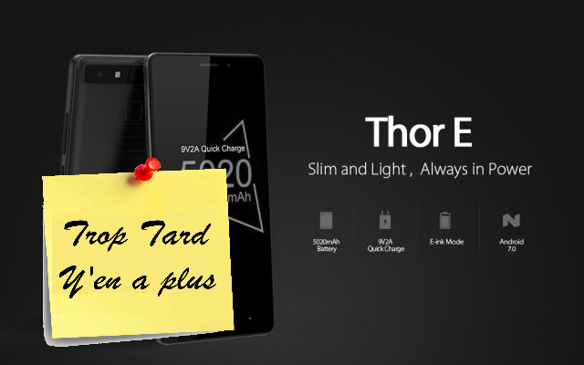 Smartphone Vernee Thor E, le 5 pouces super autonomie 8 (...)