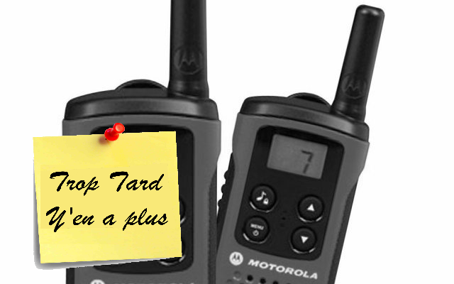 Paire Talkies walkies Motorola T40 4km à 19€90 (...)