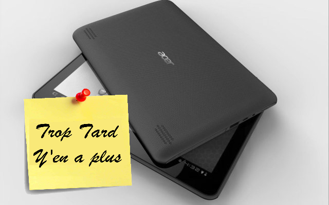Tablette 10'' Acer Iconia A200 titanium 229€ en (...)