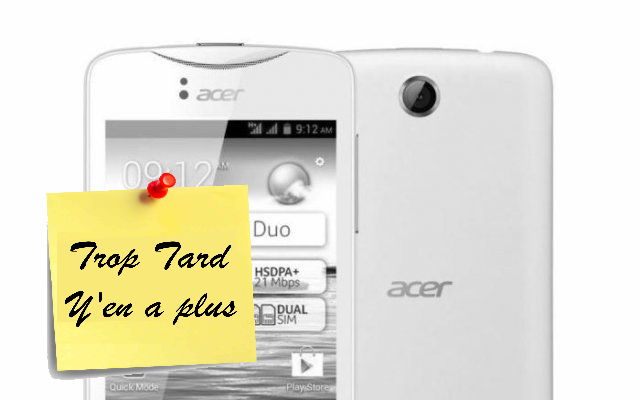 Pack Acer Z3 Blanc + Carte SIM JOE Mobile + 12 mois de (...)