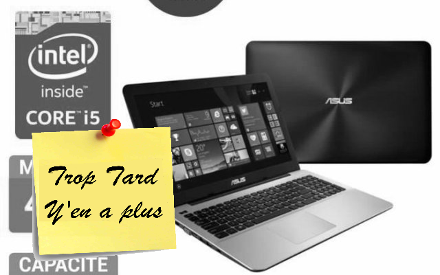 Asus PC Portable 15 pouces core i5 1To à 449€ livré