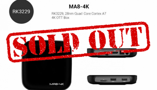 Box TV Android 4K MA8, RK3229 à 16€90 !