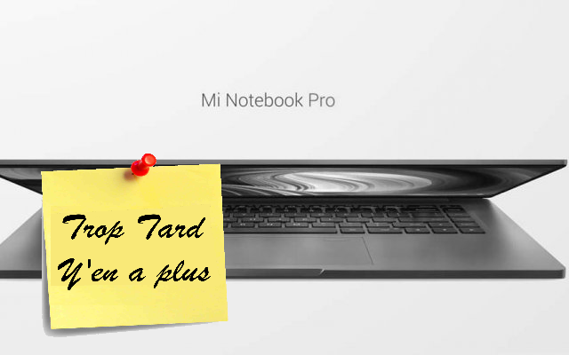 PC portable Xiaomi Mi Notebook Pro, 15,6 i5-8250U à (...)