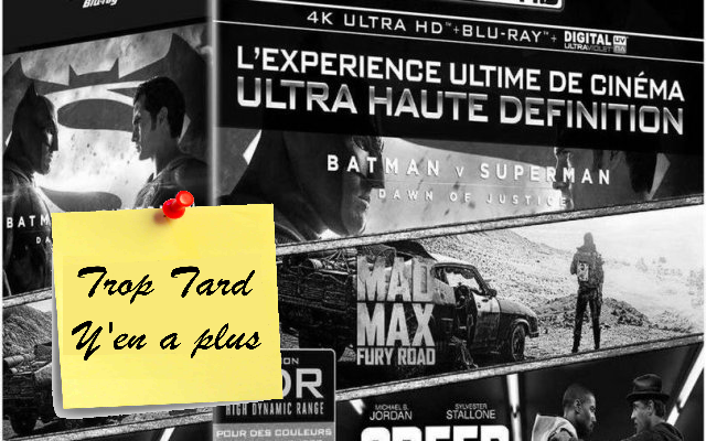 Coffret 4K 6 films Ultra HD : Batman vs Superman, Mad (...)