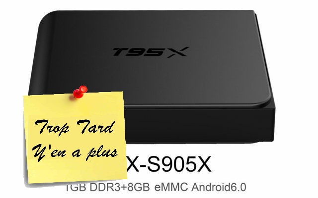 TV BOX 4K SUNVELL T95X, Android 6 et AMLOGIC S905X À (...)