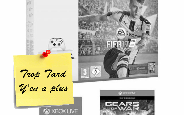 Pack Xbox One S 500Go + FIFA 17, Gears of War 4 et (...)