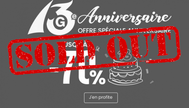 Anniversaire 13 ans Geekbuying, grosses promos en (...)