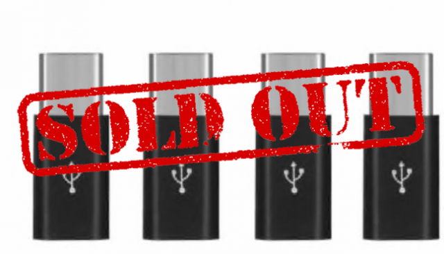 4 adaptateurs MicroUSB vers USB-C à 0,74€