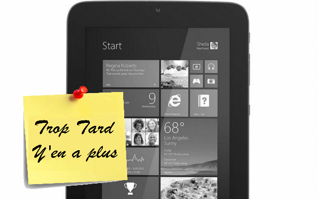 Tablette tactile 7 pouces, 4 coeurs Windows 8.1 à 39€95 (...)