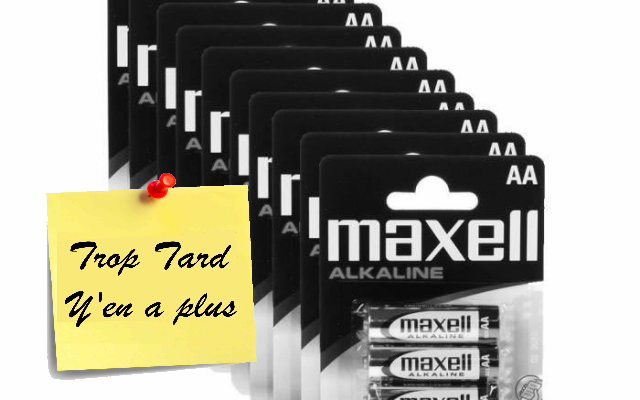 MAXELL 10 x 4 piles Alcalines AA à 10€
