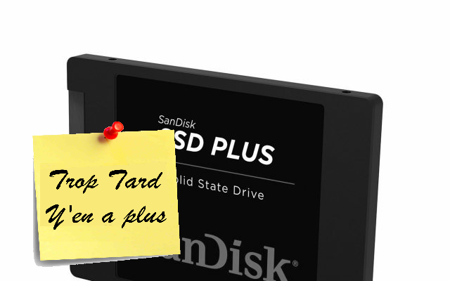 Disque SSD interne Sata III SanDisk PLUS 120 Go 29€90 @ (...)