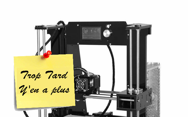 Imprimante 3D Anet A6 DIY STOCK FRANCE à 165.82€
