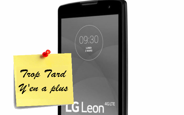 Smartphones 4G Xperia E3 et LG Leon 100% remboursés chez (...)