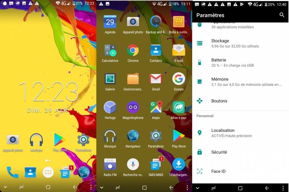 Un système proche de l'expérience Android STOCK