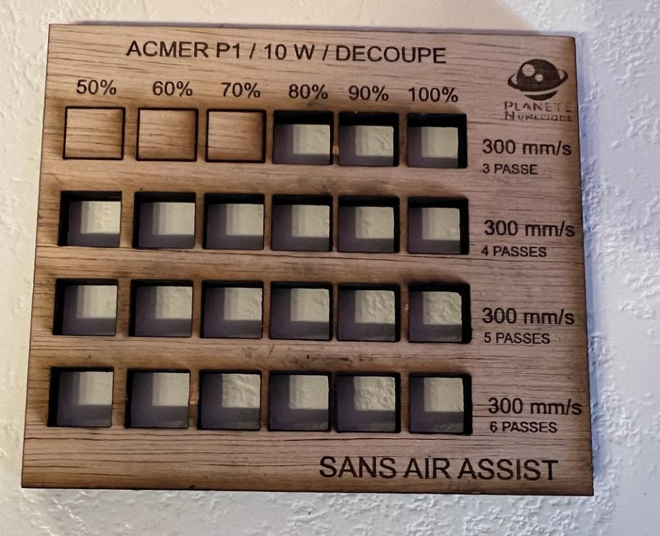 Sans Air Assist il y a possibilité de découper des bois tendres