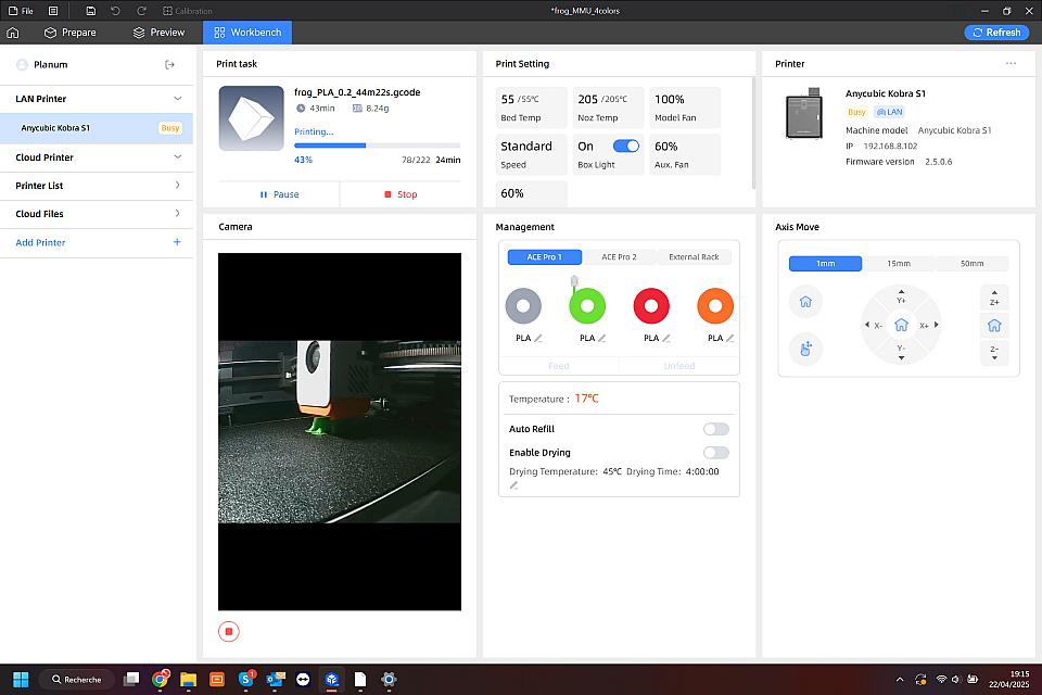 Sur Windows, possibilité d'envoyer et surveiller ses impressions à distance