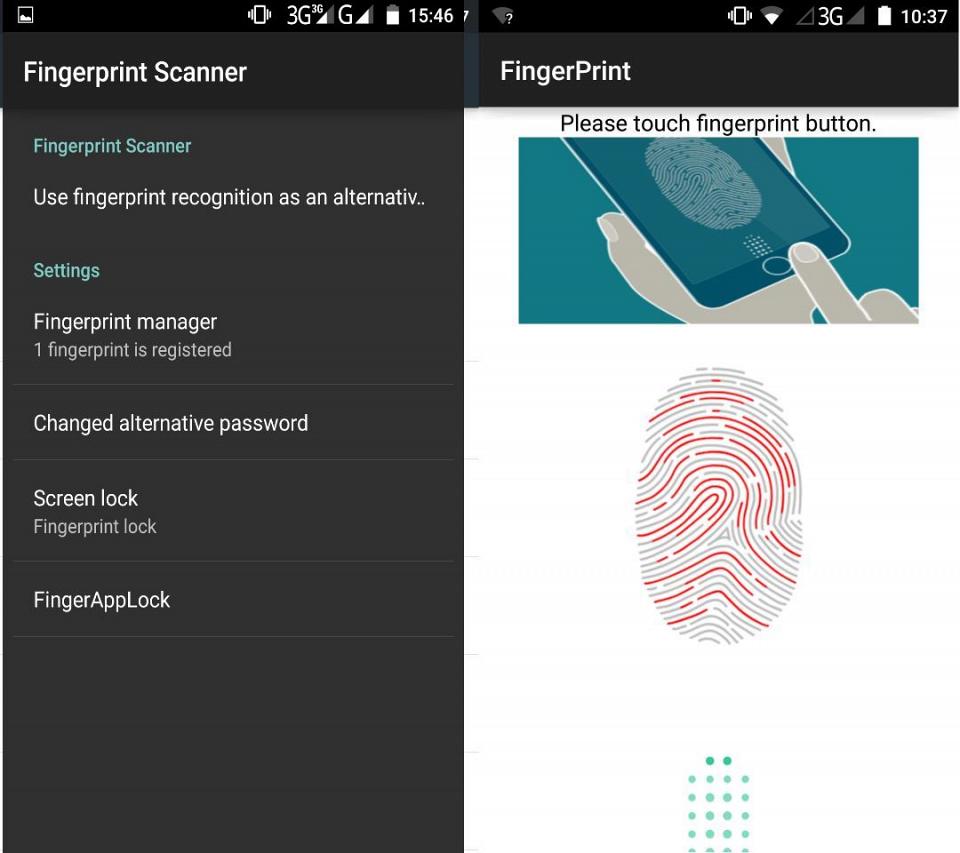 Le module de configuration des empreintes