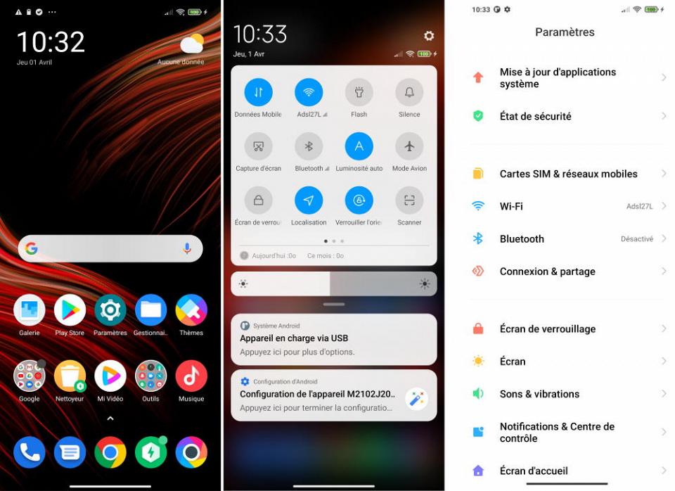 L'interface MIUI propre à tous les smartphones Xiaomi (Xiaomi, POCO, REDMI)