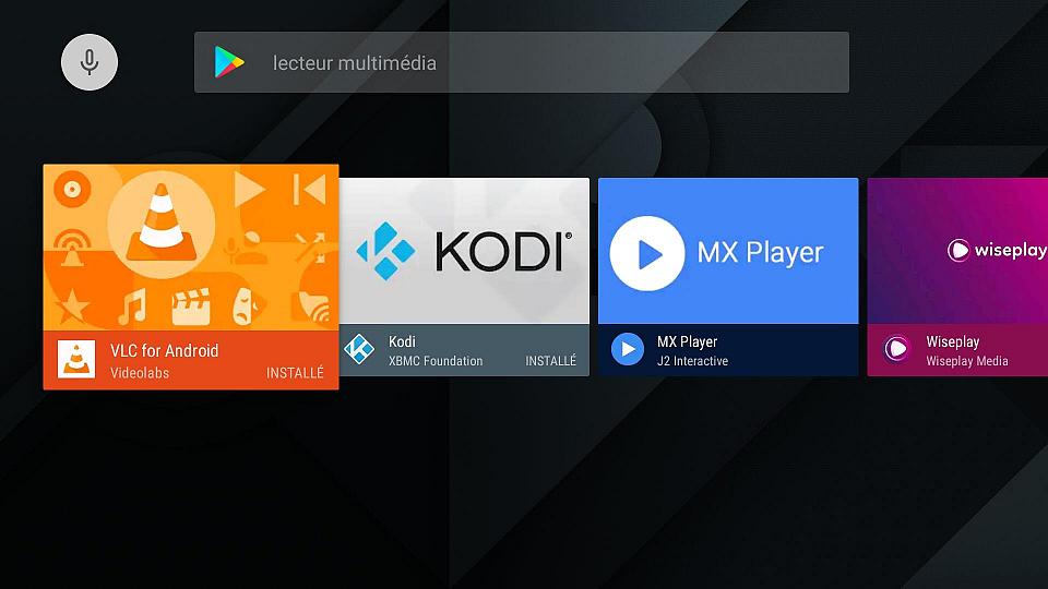 De nombreux programmes multimédias sont disponibles gratuitement sur le PLAY STORE