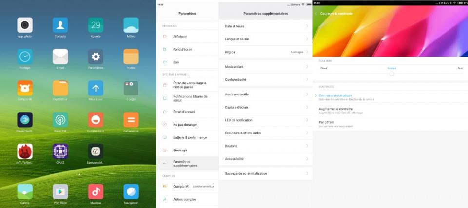 L'interface Miui 8