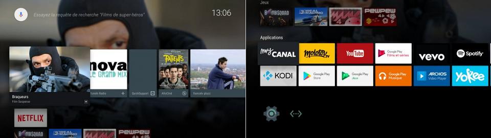 L'interface d'Android TV 6 (avant mise à jour)