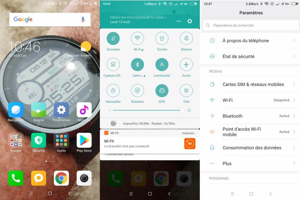 L'interface MIUI habituelle