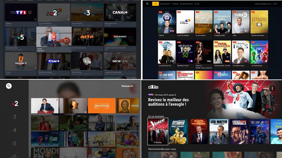 Mycanal, Molotov TV, MYTF1, 6PLAY ou encore FranceTV fonctionnent dans leur version ATV