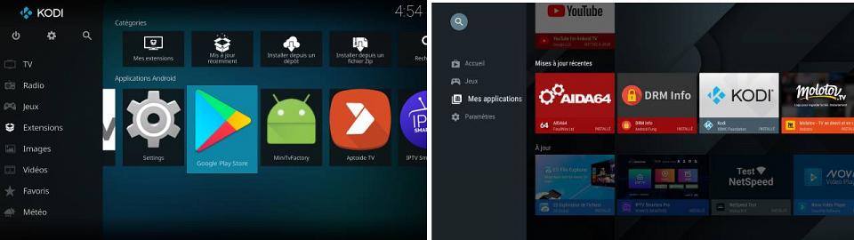 Pour accéder à ANDROID TV, passez par KODI