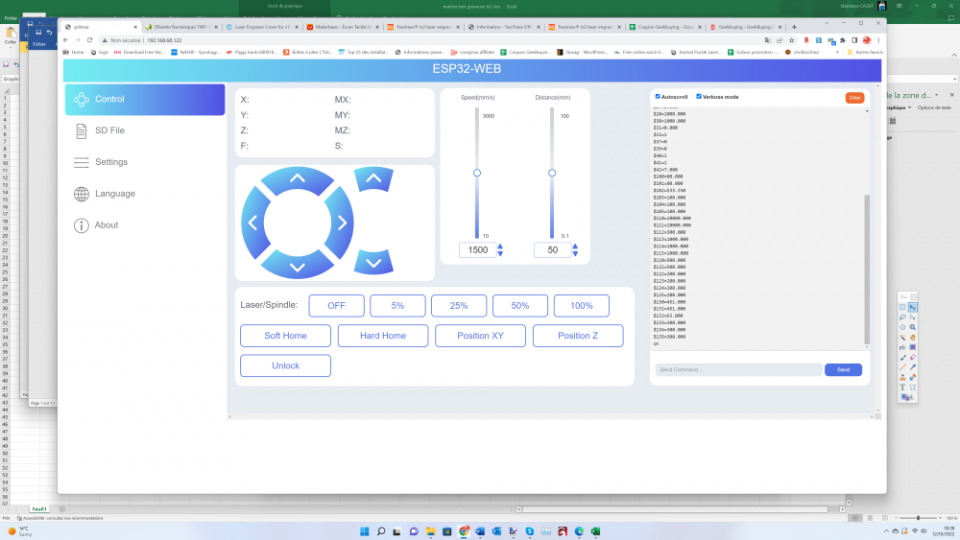L'interface Web des cartes MKS
