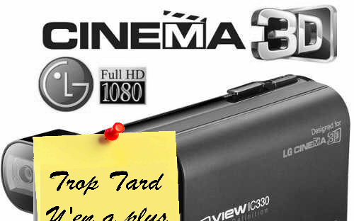 Camescope Full HD 3D Wifi LG Cinema DXG IC330 à 52,43 (...)