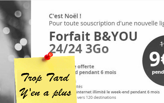Forfait mobile 4G Bouygues illimité 3 GO À 9,99€ par mois (...)