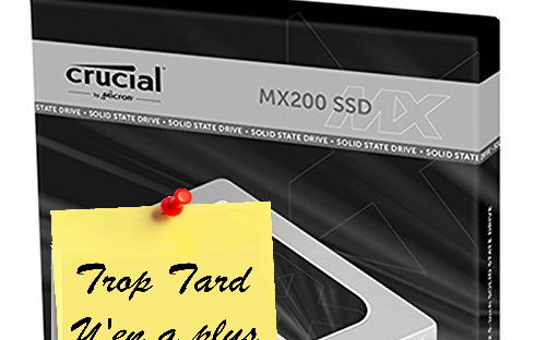 Crucial MX200 Disque Flash SSD Interne 2,5" 500 Go SATA (...)