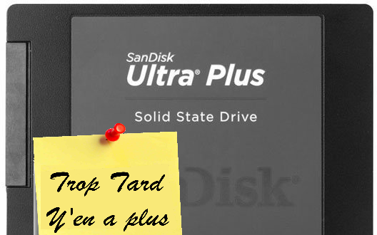 SSD SanDisk Ultra Plus 128GO à 69€99 livré (Marvell)