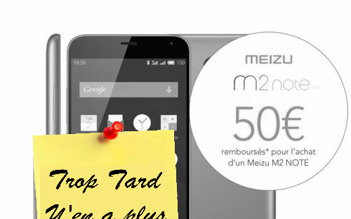 Smartphone Meizu M2 NOTE Argent à 94€99 livré (ODR (...)
