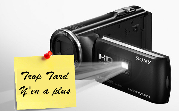 SONY PJ220E Camescope Full HD, projecteur intégré 208€ (...)