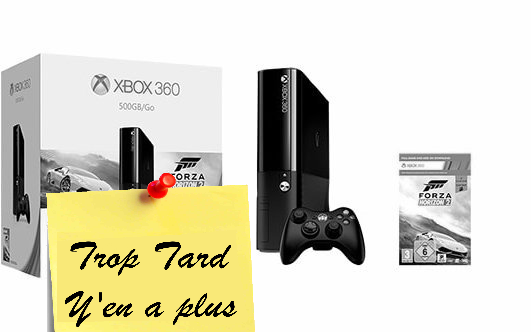 Console Xbox 360 500Go avec Forza Horizon 2 à 99€