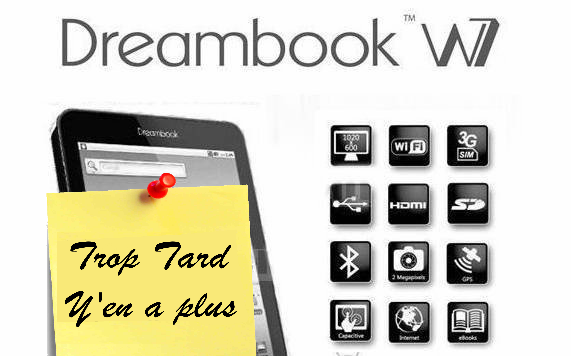 Vente flash tablette Dreambook W7 avec 3G interne en (...)