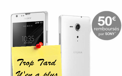 Smartphone Xperia XP, 4G HD à 149€90 (ODR)